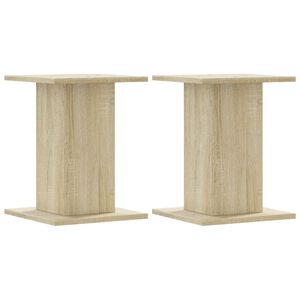 vidaXL Suportes de colunas 2 pcs derivados madeira carvalho sonoma