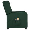vidaXL Poltrona de massagens elétrica tecido verde-escuro
