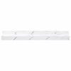 vidaXL Prateleira de Parede 4 pcs M&aacute;rmore Branco 40 x 9 x 3 cm