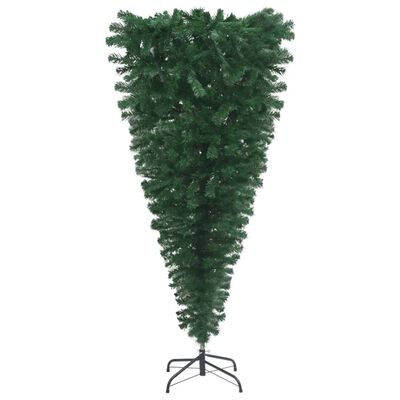 vidaXL Árvore de Natal artificial invertida com luzes LED/bolas 150 cm