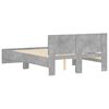 vidaXL Estrutura de cama com cabeceira 135x190 cm cinzento cimento