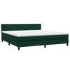 vidaXL Cama box spring c/ colch&atilde;o e LED 180x210 cm veludo verde-escuro