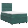 vidaXL Cama box spring com colch&atilde;o Verde-Escuro 120 x 200 cm Veludo