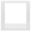 vidaXL Prateleiras parede forma de cubo 4pcs 26x15x26 cm branco brilh.