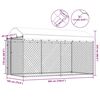 vidaXL Canil de exterior com toldo 382x192x225 cm