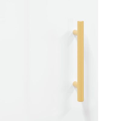 vidaXL Mesa de cabeceira 40x40x50cm derivados madeira branco brilhante