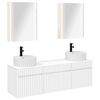 vidaXL Conjunto de Arm&aacute;rios para Banheiro 5 pcs Branco