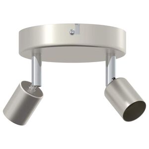 vidaXL Foco de teto com holofotes N&iacute;quel 12 x 8 cm A&ccedil;o