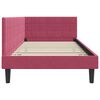 vidaXL Estrutura de Cama de Canto Vinho Vermelho 90 cm x 190 cm Veludo