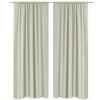 vidaXL Cortinas blackout 2 pcs camada dupla 140 x 245 cm creme