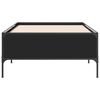 vidaXL Estrutura de cama 75x190 cm derivados de madeira e metal preto
