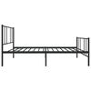 vidaXL Estrutura de cama com cabeceira e p&eacute;s 90x190 cm metal preto