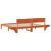vidaXL Estrutura da Cama com cabeceira Marrom Cera 200 x 200 cm