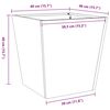 vidaXL Garden Planter 40x40x40 cm a&ccedil;o resistente &agrave;s intemp&eacute;ries