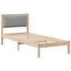 vidaXL Estrutura da Cama com cabeceira Cinzento-claro 80 x 190 cm