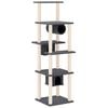 vidaXL &Aacute;rvore p/ gatos c/ postes arranhadores sisal 169cm cinza-escuro