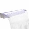 vidaXL Fonte para piscina retangular com LEDs 90 cm a&ccedil;o inoxid&aacute;vel