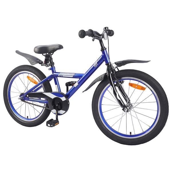 vidaXL Bicicleta Infantil 18 Polegadas para 5-7 anos Azul Escuro