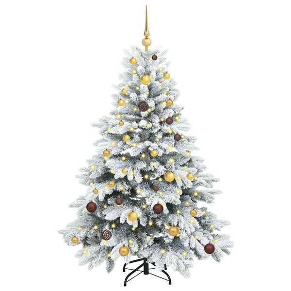 vidaXL &Aacute;rvore de Natal Artificial com 150 LEDs Branco 150 cm PE e PVC
