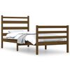 vidaXL Estrutura de cama 100x200 cm madeira pinho maci&ccedil;o castanho mel