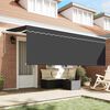 vidaXL Toldo Retr&aacute;til Antracite 400 x 200 cm tecido