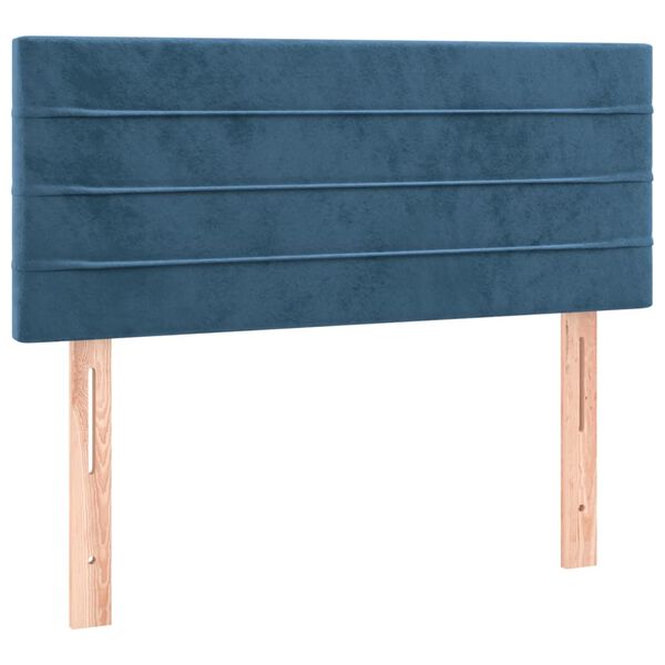 vidaXL Cabeceira de cama veludo 80x5x78/88 cm azul