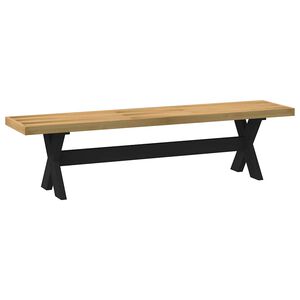 vidaXL Banco de jantar NOAIN pernas forma X 180x40x45 cm pinho maci&ccedil;o