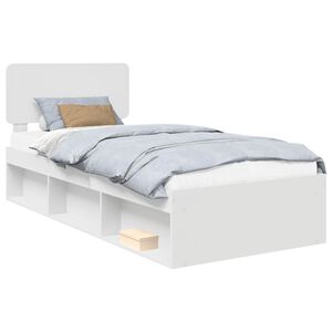 vidaXL Estrutura da Cama Branco 90 x 190 cm Madeira de Pinheiro S&oacute;lida