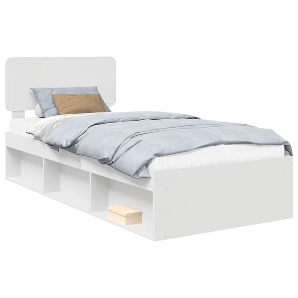 vidaXL Estrutura da Cama Branco 90 x 190 cm Madeira de Pinheiro S&oacute;lida