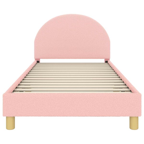vidaXL Estrutura de Cama Infantil com Cabeceira Rosa 80 x 200 cm