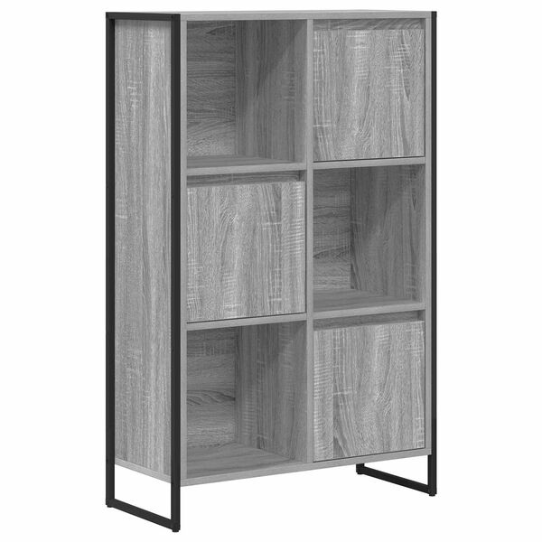 vidaXL Gabinete de Livros Cinza Sonoma 68 x 30 x 108,5 cm