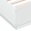 vidaXL Estrutura cama c/ luzes LED 120x200 cm derivados madeira branco