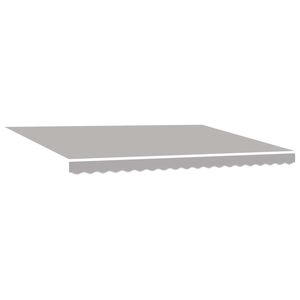 vidaXL Toldo retr&aacute;til Cinzento-claro 450 &times; 350 cm Tecido e Alum&iacute;nio