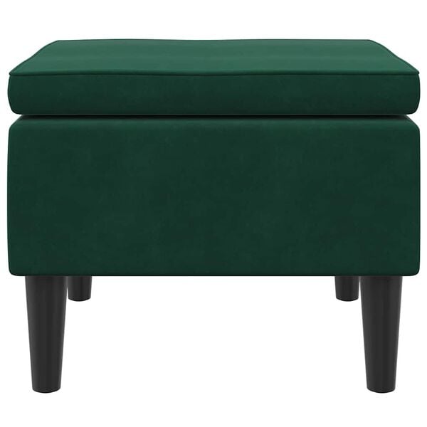 vidaXL Banco com pernas de madeira veludo verde-escuro