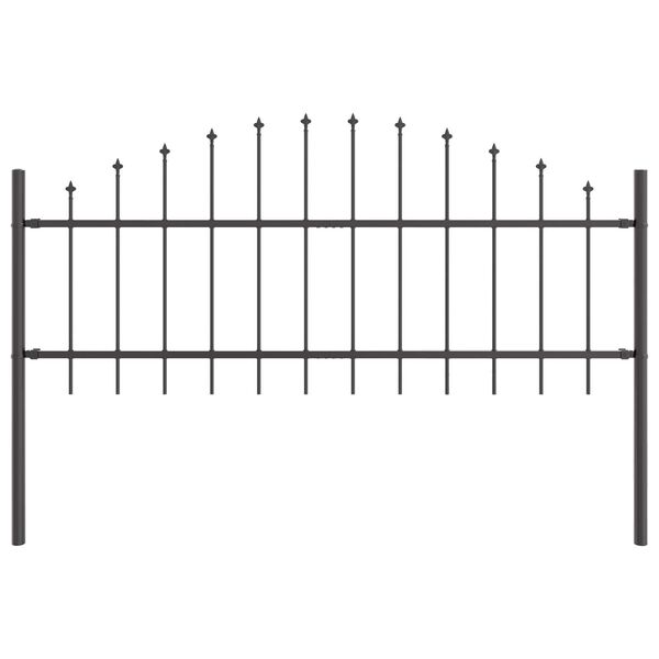 vidaXL Cerca para Jardim 3 pcs Cinzeto 170 x 140 cm Aço revestido a pó