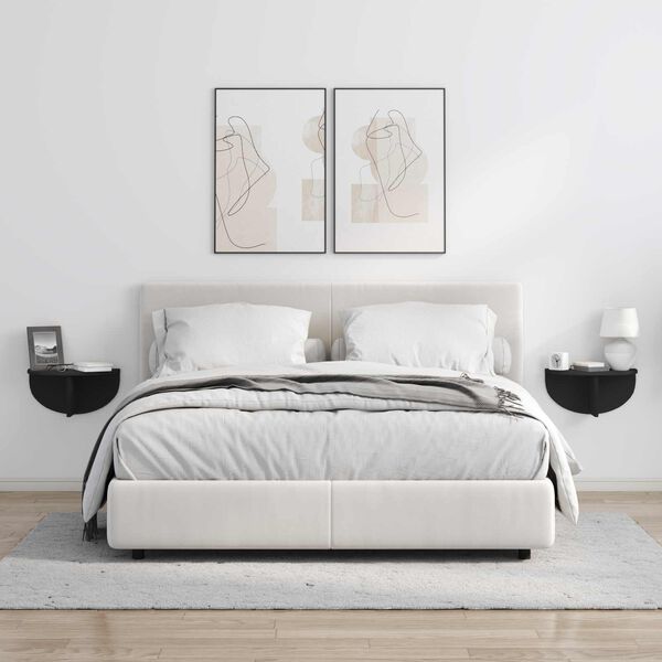 vidaXL Prateleira de Parede Preto 38 x 19 x 19 cm Madeira processada