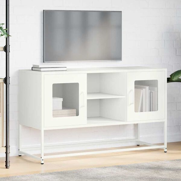 vidaXL M&oacute;vel de TV 100,5x39x60,5 cm a&ccedil;o branco