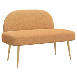 vidaXL Banco estofado com encosto Bege 110 x 60 x 76 cm Boucl&eacute;