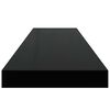 vidaXL Prateleiras de parede suspensas 4 pcs 90x23,5x3,8cm MDF preto