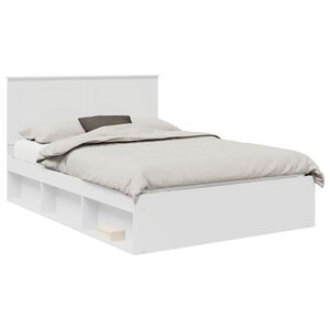 vidaXL Estrutura da Cama com cabeceira Branco 160 x 200 cm