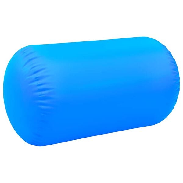 vidaXL Rolo de gin&aacute;stica/yoga insufl&aacute;vel com bomba 100x60 cm PVC azul