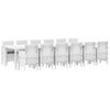 vidaXL Conjunto de Jantar para Jardim 13 unid. Branco Rattan Polt