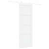 vidaXL Porta Deslizante Branco 83 x 232 cm Madeira de Pinho Maci&ccedil;a