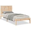 vidaXL Cama extra longa sem colch&atilde;o 90x210 cm madeira maci&ccedil;a