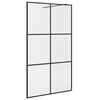 vidaXL Divis&oacute;ria de chuveiro c/ vidro transparente ESG 115x195cm preto