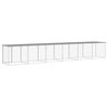 vidaXL Galinheiro com teto 603x98x90 cm a&ccedil;o galvanizado cinza-claro