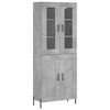 vidaXL Arm&aacute;rio alto 69,5x34x180 cm derivados de madeira cinza cimento