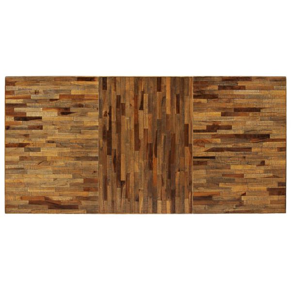 vidaXL Mesa de jantar madeira de teca recuperada e a&ccedil;o 180x90x76 cm
