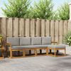 vidaXL Conjunto de Sof&aacute;s para Exterior 5 pcs Cinza Natural e Claro