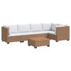 vidaXL 6 unid. Conjunto de Lounge de Rattan com Almofadas GENDT